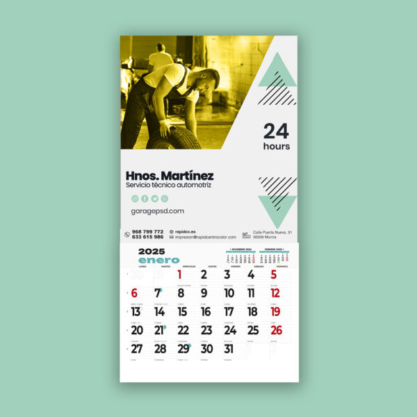 Calendario de Frigorífico PR-4. Calendario magnético 2025 para frigorífico - Diseño moderno y funcional para organizar tu hogar.